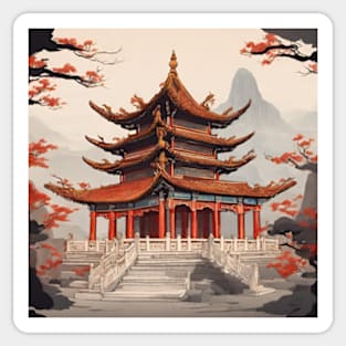 Chinese temple pt4 Sticker